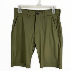 Montfort casual shorts men olive green flat front
